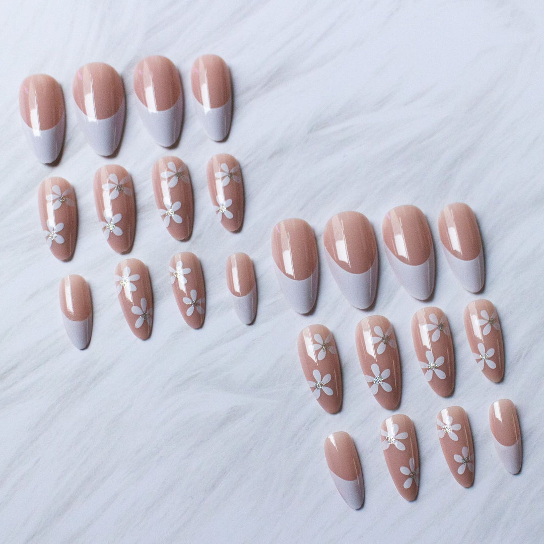 Elegantes florales Tipp Acryl-Nagelkunst-Kit