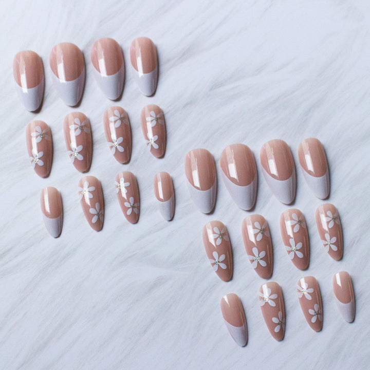Elegantes florales Tipp Acryl-Nagelkunst-Kit