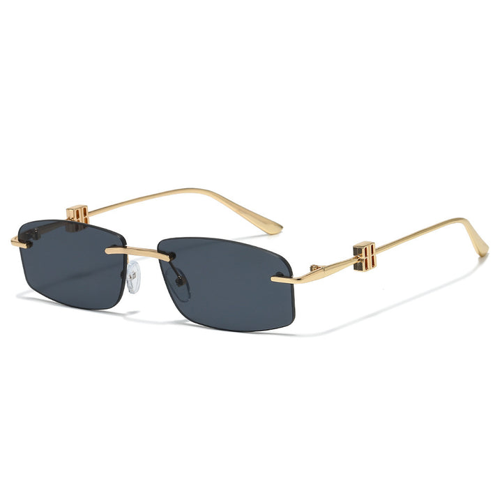 Avant-Garde Minimalistische Rechteck Sonnenbrille Karnz
