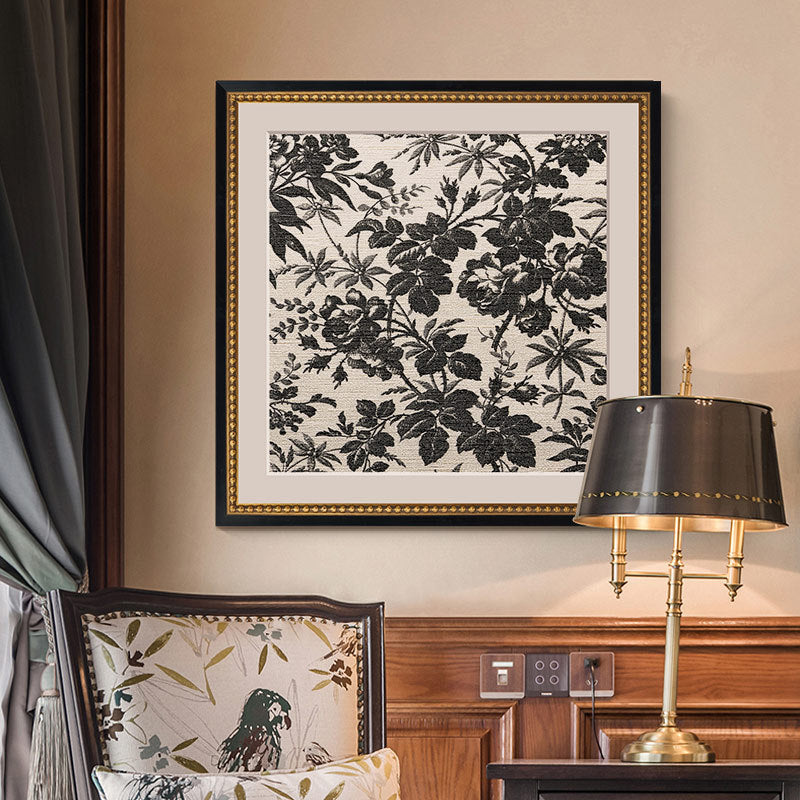 Verschnörkelte Blumen Wandkunst