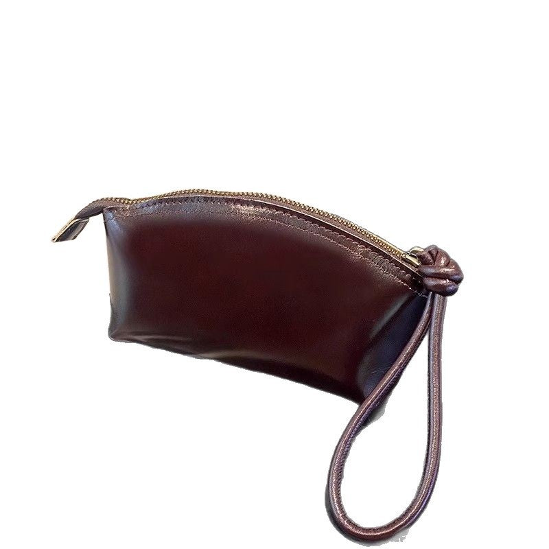 Elegante Kunstleder Kosmetik Tasche mit Reißverschluss Karnz