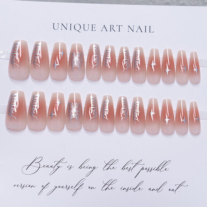 Dekorative Stiletto Press-On Nagelkunst