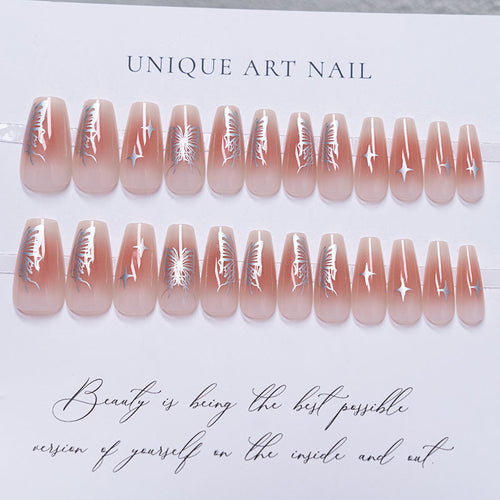 Dekorative Stiletto Press-On Nagelkunst