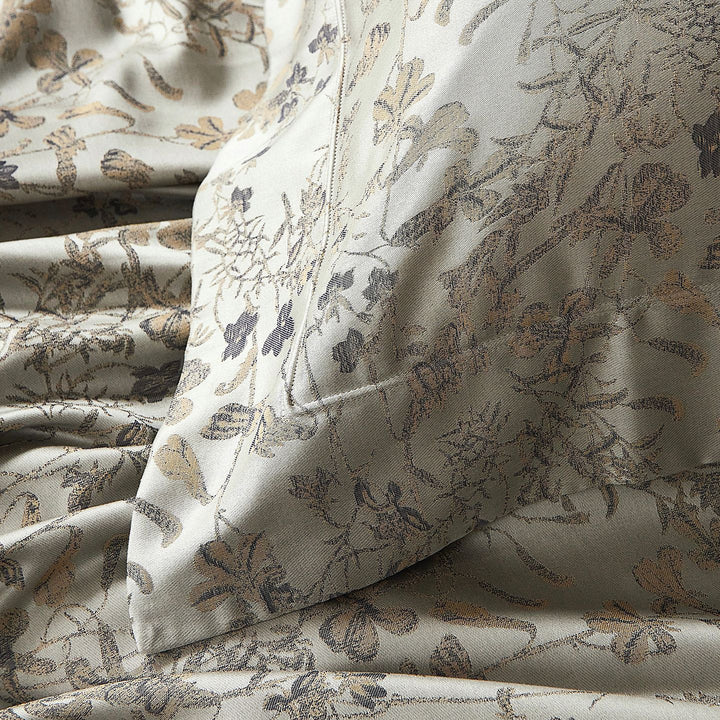 Jacquard Floral Sateen Bettbezug-Set mit Kissenbezügen