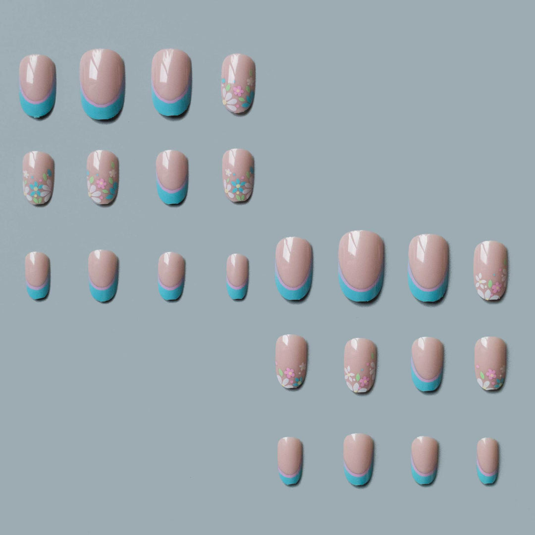 Künstlerisches Floral- und Geometrisches Nagelkunst-Design-Kit