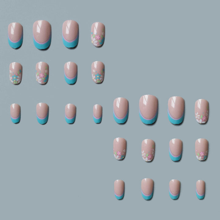Künstlerisches Floral- und Geometrisches Nagelkunst-Design-Kit
