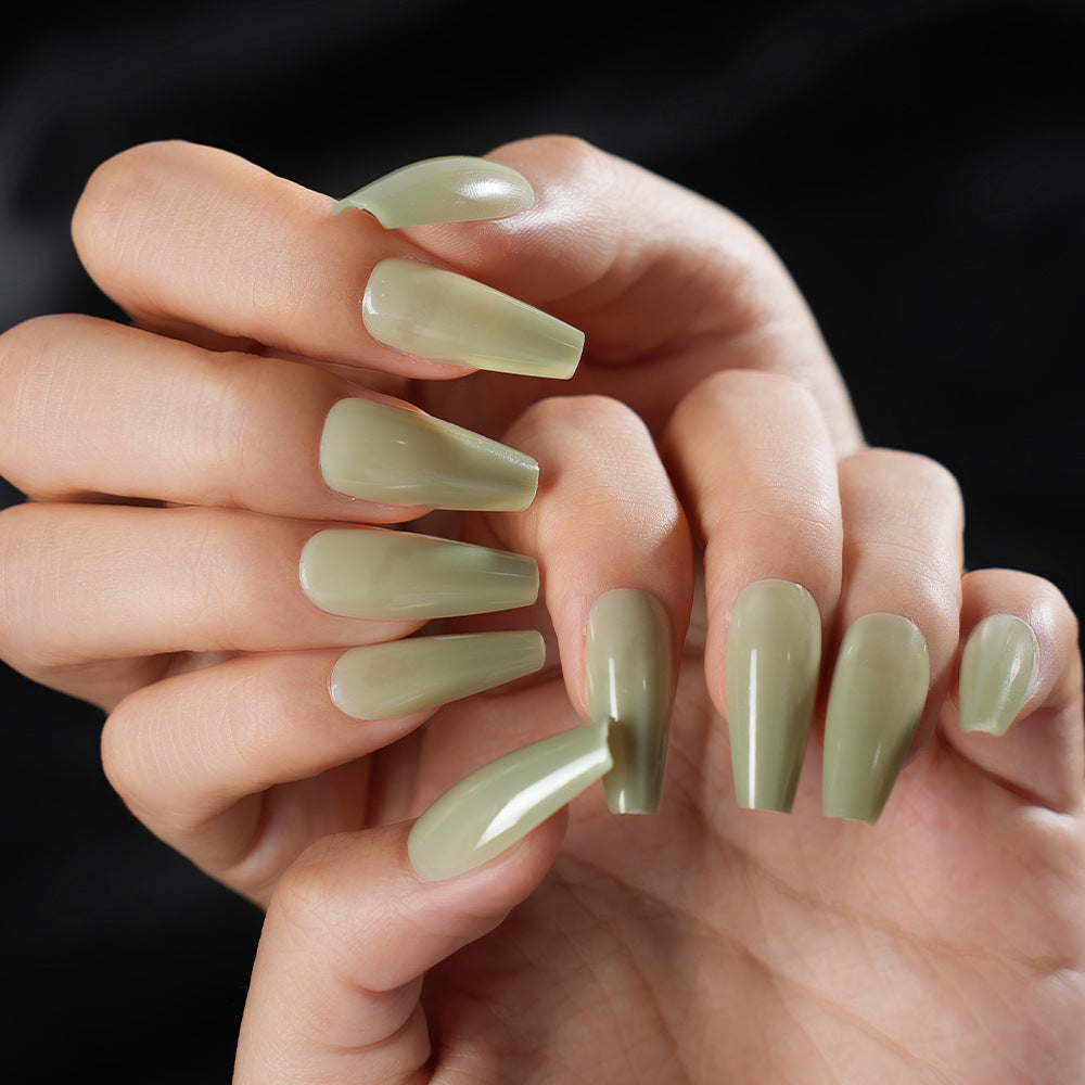 Langanhaltendes Glänzendes Press-On Nail Set Karnz