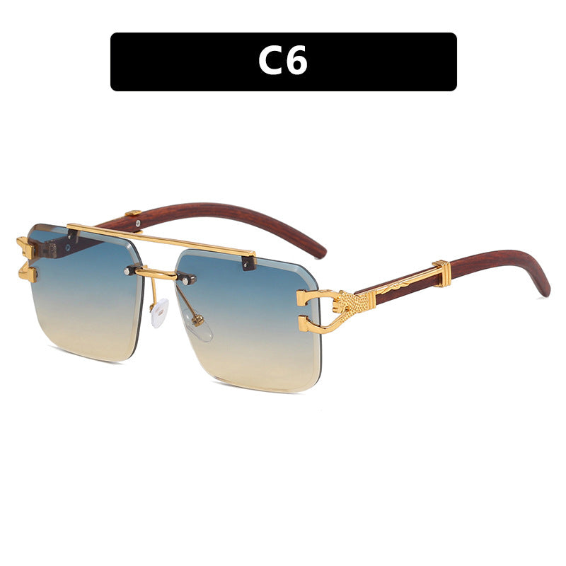 Damen modische Brille mit innovativem Rahmen und luxuriösem Holzdetail Karnz