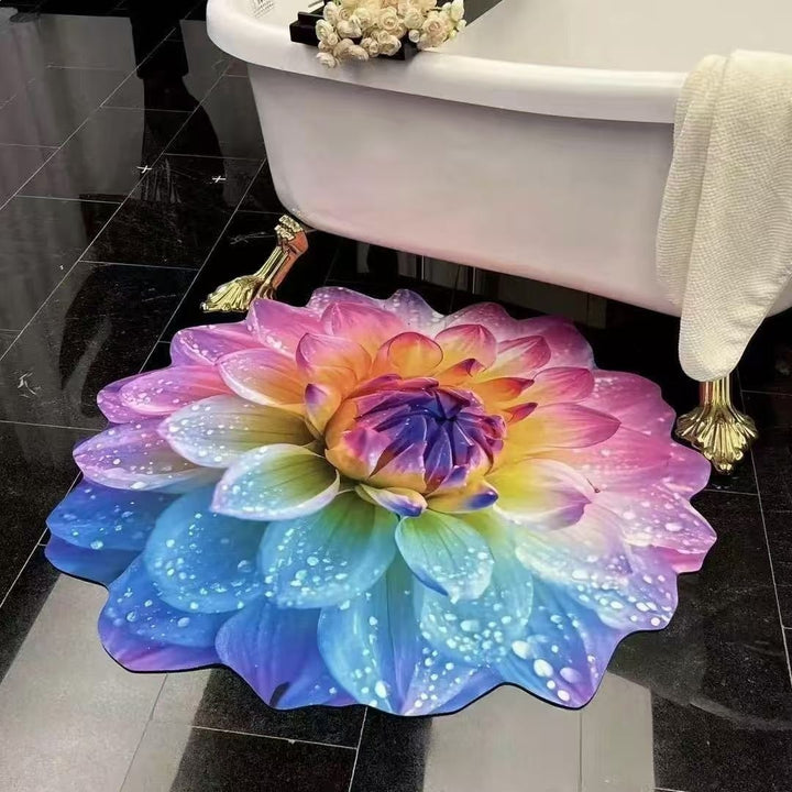 Dekorativer Blumen-Badezimmerteppich