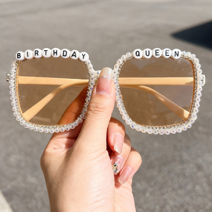 Statement Perlenverzierte Sonnenbrille Karnz