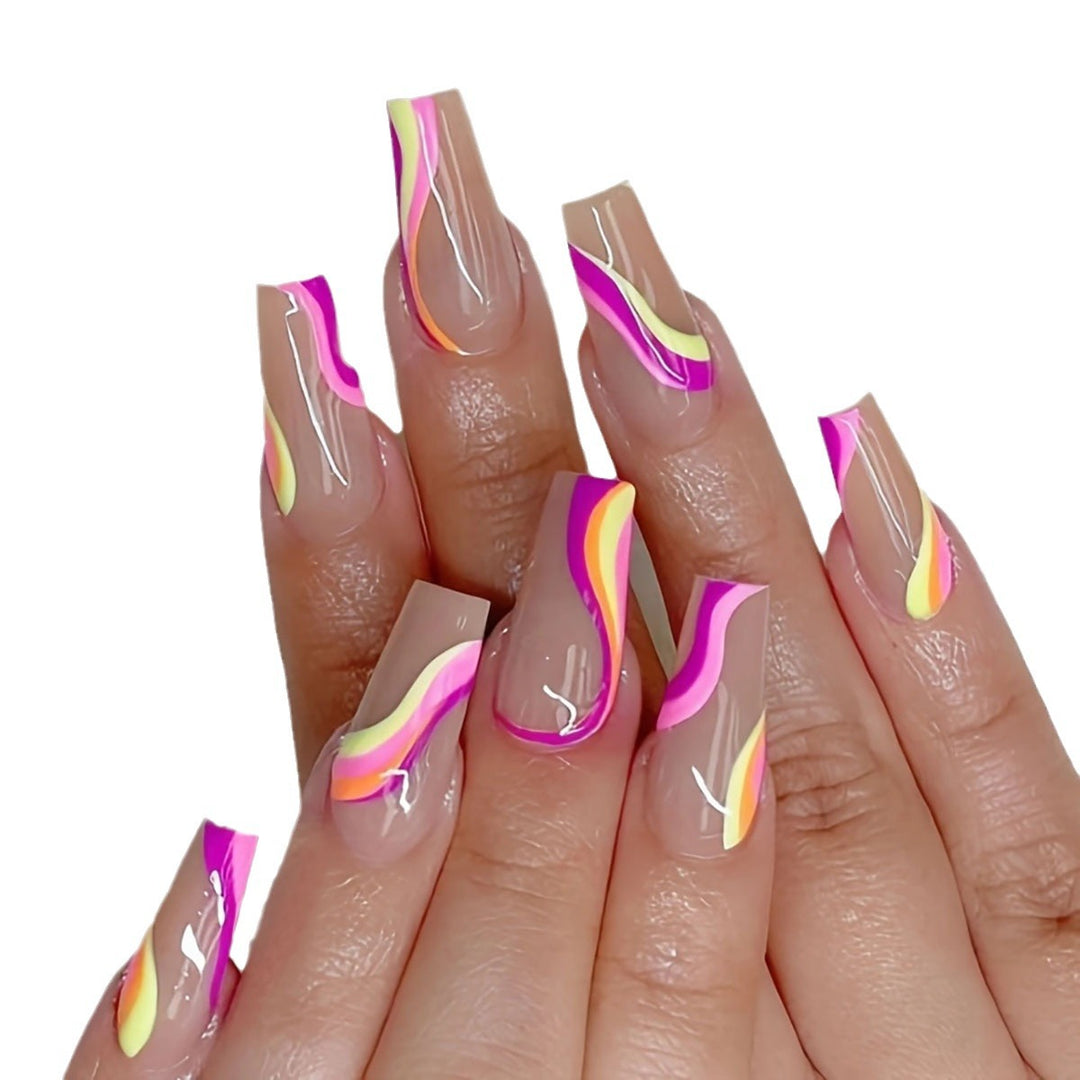 Künstlerische Wellenförmige Nagelverlängerungen