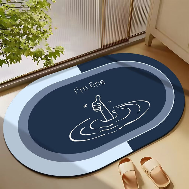 Oval Willkommen Fußmatte Karnz