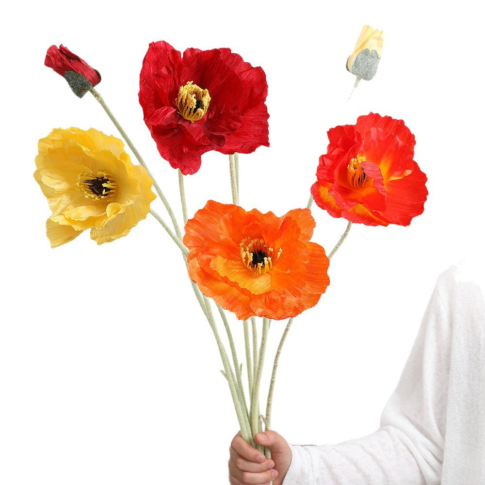 Realistische kunstvolle Mohnblume Karnz