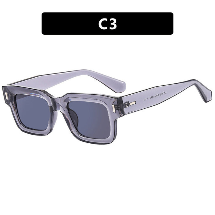 Damen stilvolle quadratische Sonnenbrille mit auffälligem Leoprint Karnz