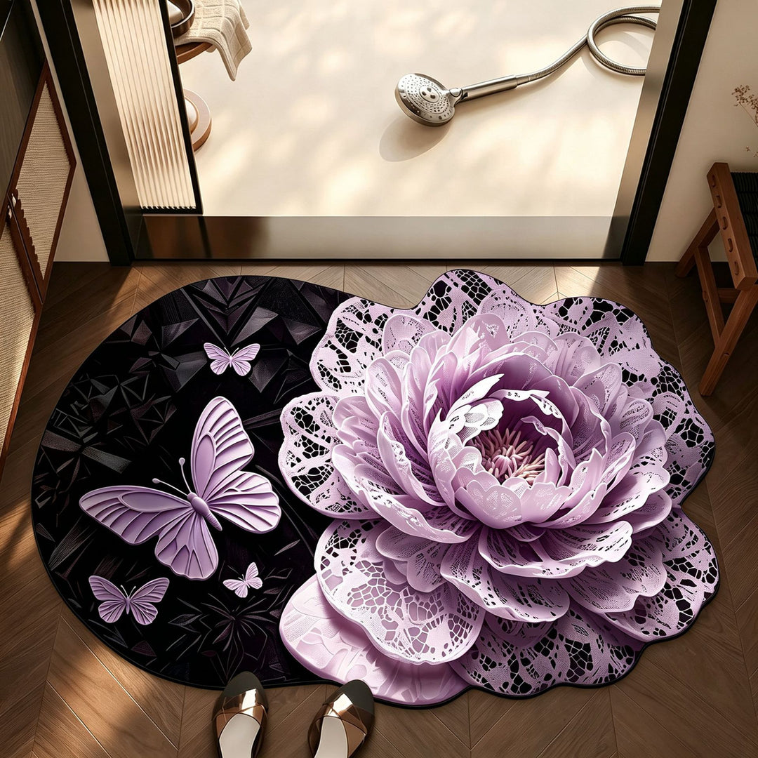 Blumen Design Badezimmermatte Karnz