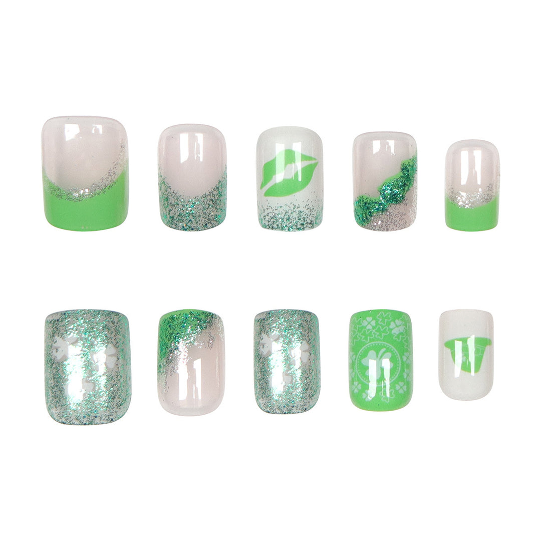 Festive Glittery Nail Art Press-On Set Karnz