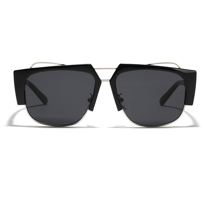 Damen trendige quadratische Sonnenbrille mit kontrastierendem Rahmen Karnz