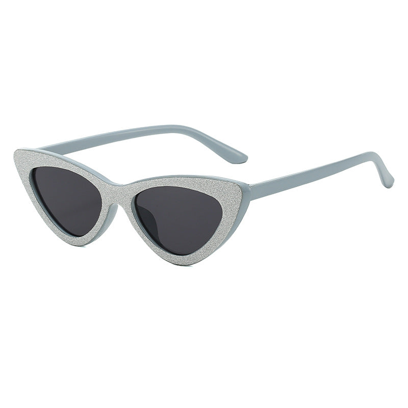 Damen Cat-Eye Sonnenbrille mit glamourösem Glitzerrahmen Karnz