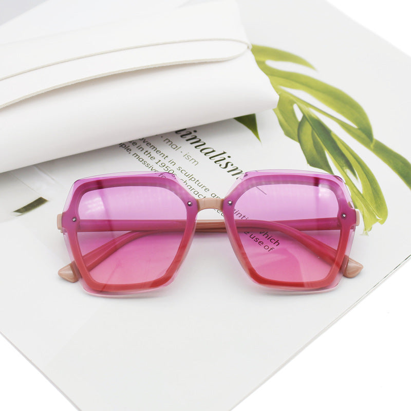 Damen übergroße geometrische Sonnenbrille Karnz