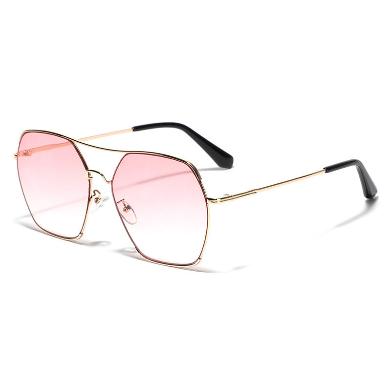 Damen oversized fashion Sonnenbrille mit elegantem Metallrahmen Karnz