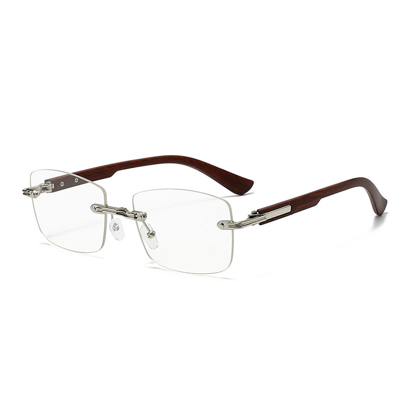 Damen modische quadratische Sonnenbrille mit eleganten Holzakzenten Karnz