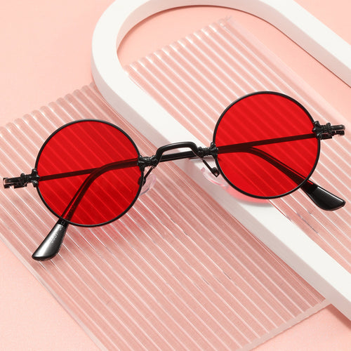 Damen modische runde Brille mit hochwertigem Metallrahmen und flexiblen Bügeln Karnz