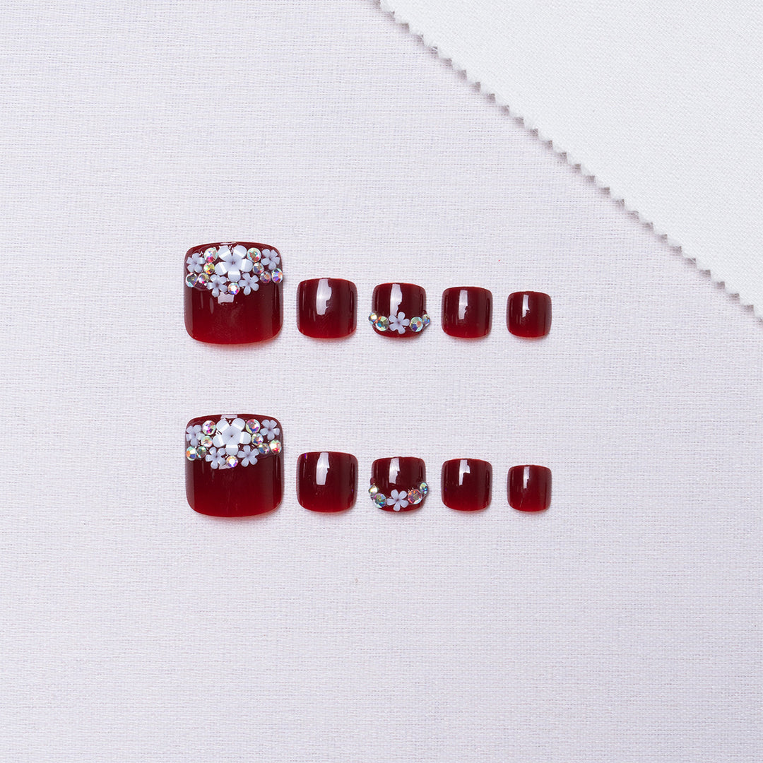 Strass Dekorative Pediküre Nagelkunst