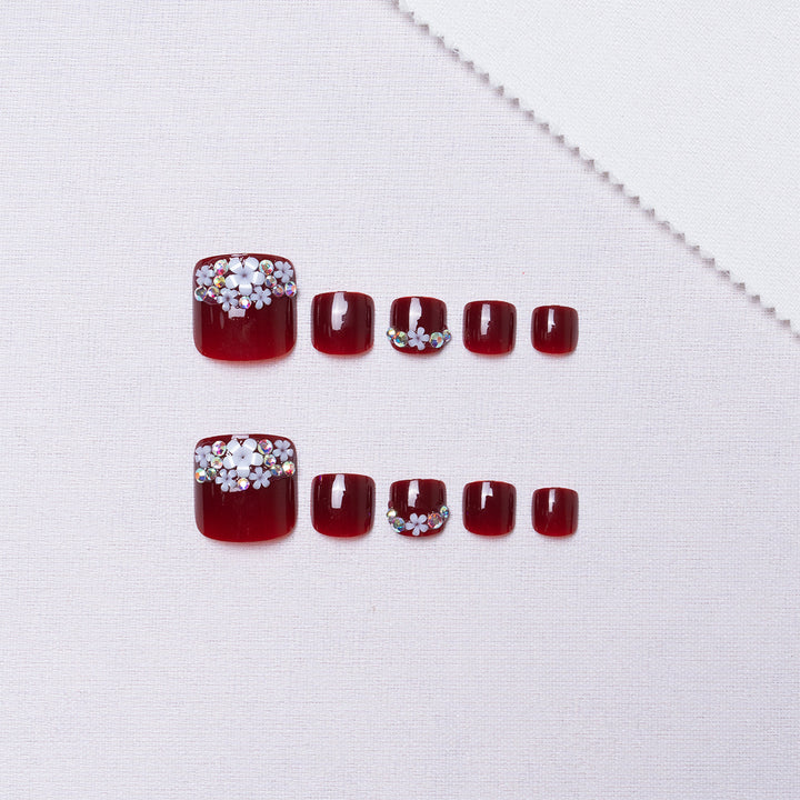 Strass Dekorative Pediküre Nagelkunst