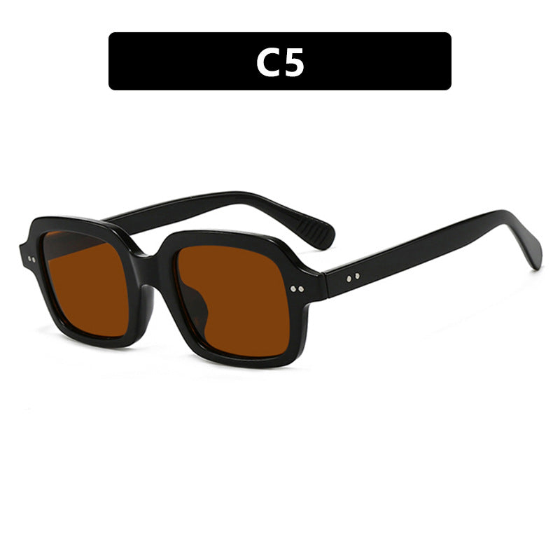 Damen moderne quadratische Sonnenbrille mit breitem Rahmen und elegantem Design Karnz