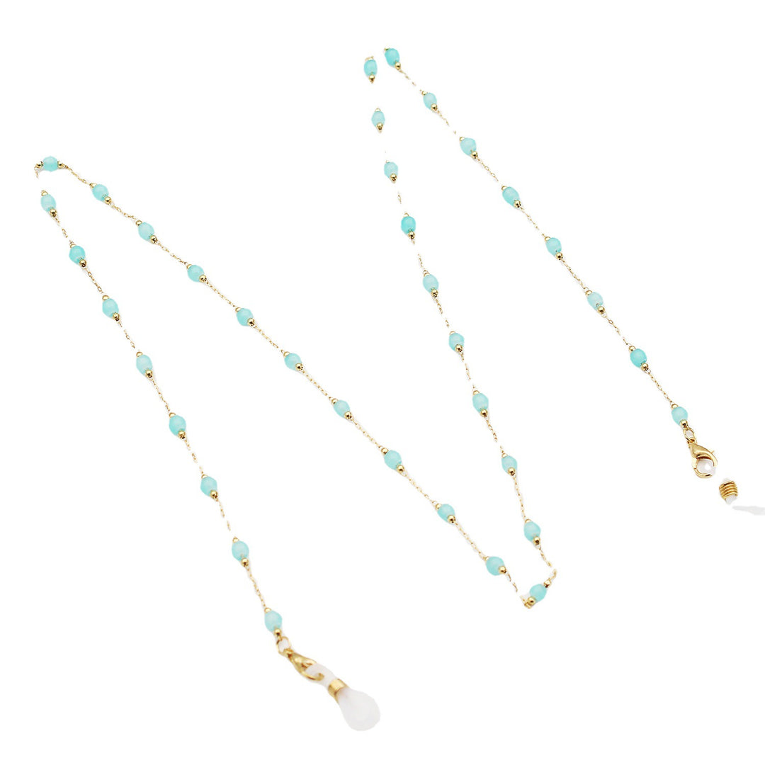Elegante Perlen Brillenhalter Kette Karnz