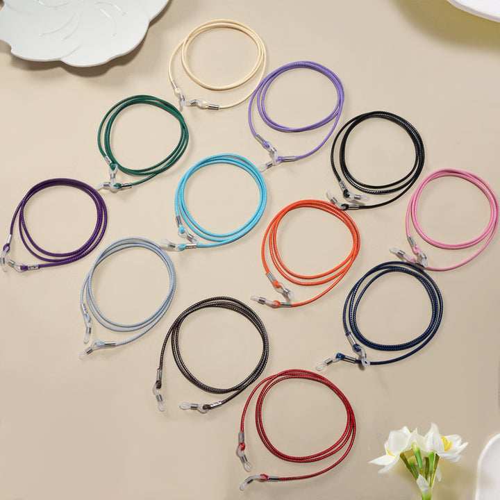 Premium Kunstleder Brillenretainer Kette Karnz