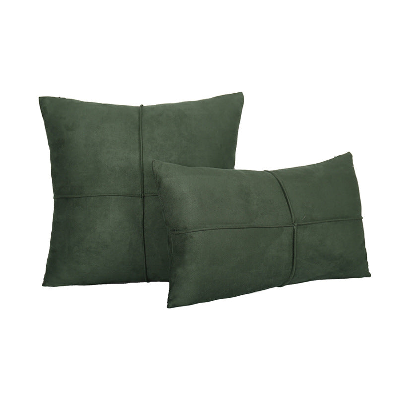 Dekoratives Wildleder-Look Kissen-Set mit Kreuznaht und abnehmbaren Bezügen