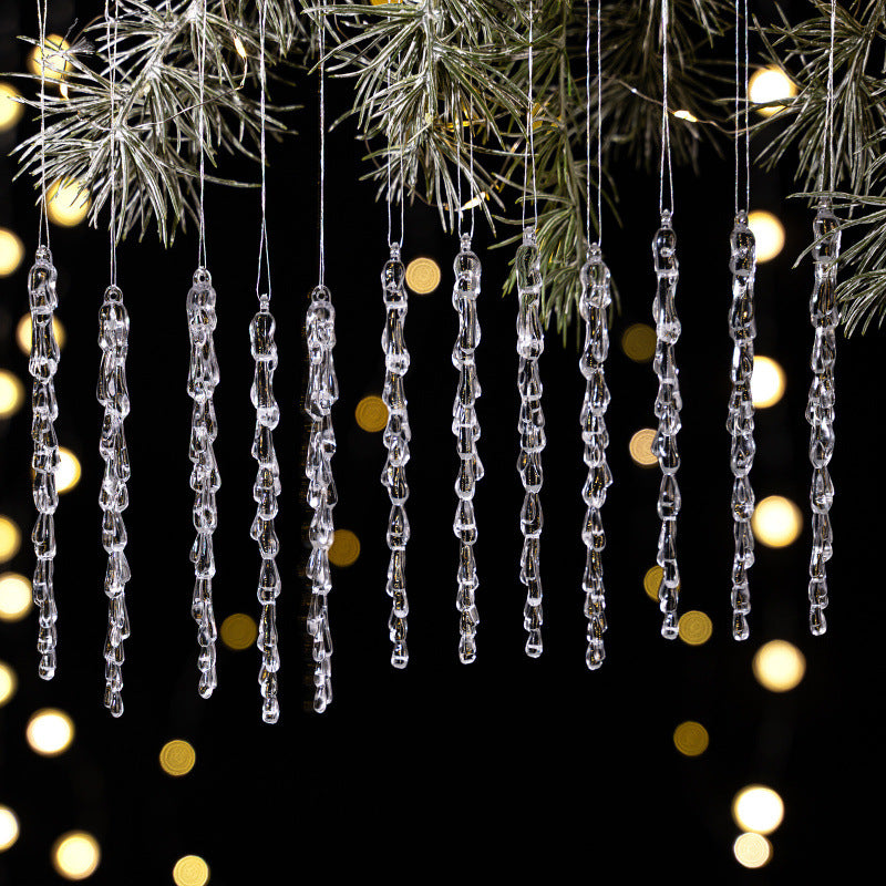 Dekorative Weihnachtslichterkette mit Eiszapfen-Design Karnz