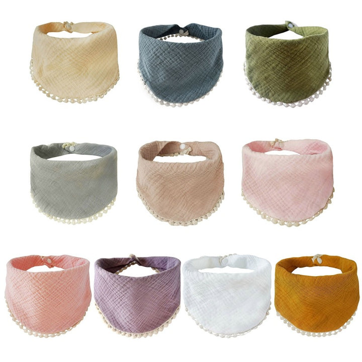 Weiche Baumwoll-Drool-Lätzchen Set Karnz