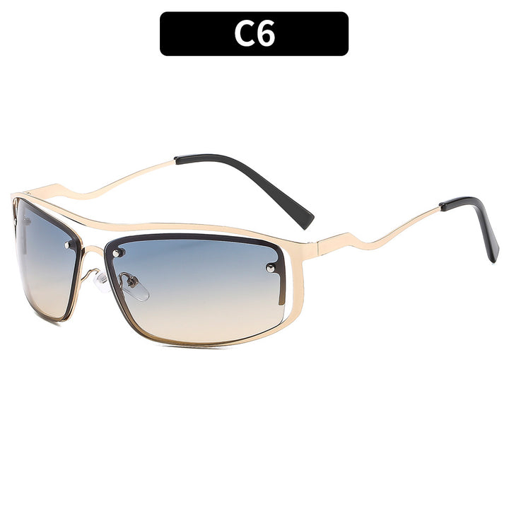 Übergroße Luxus Shield Sonnenbrille