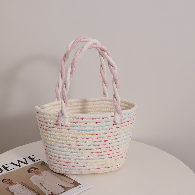 Damen Modische Strandtasche aus geflochtenem Damenmaterial Karnz