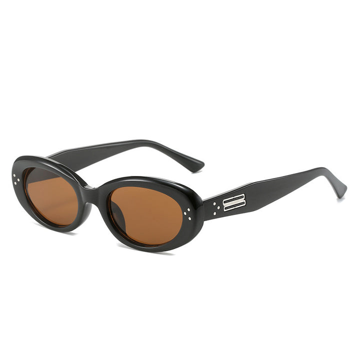 Retro-inspirierte ovale Sonnenbrille Karnz