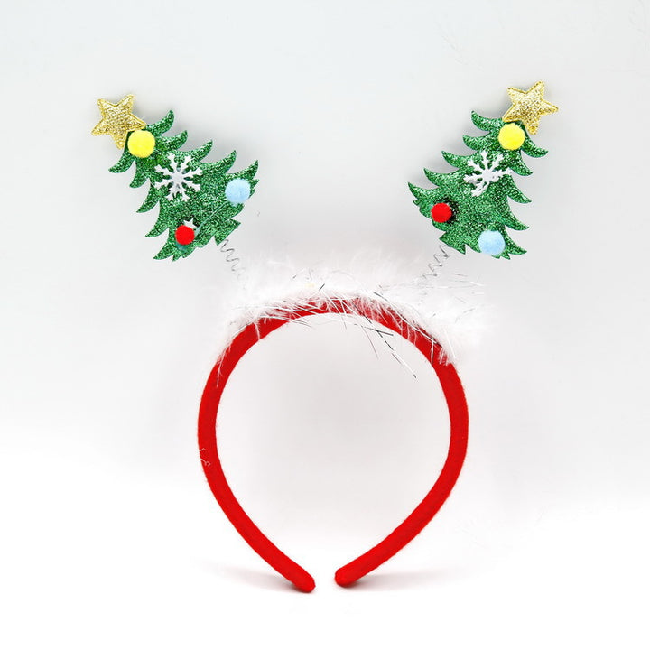 Festlicher Weihnachts-Haarreif mit lustigen Weihnachtsmannfiguren