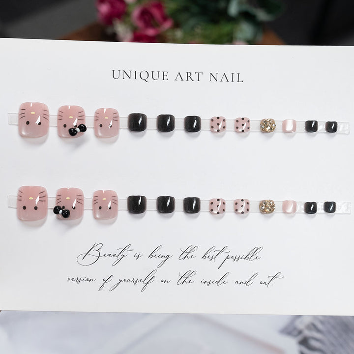 Verspielte Thematisierte Pediküre Nagelkunst
