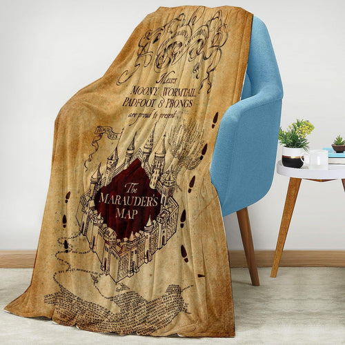 Marauder's Map Themen Fleece Decke