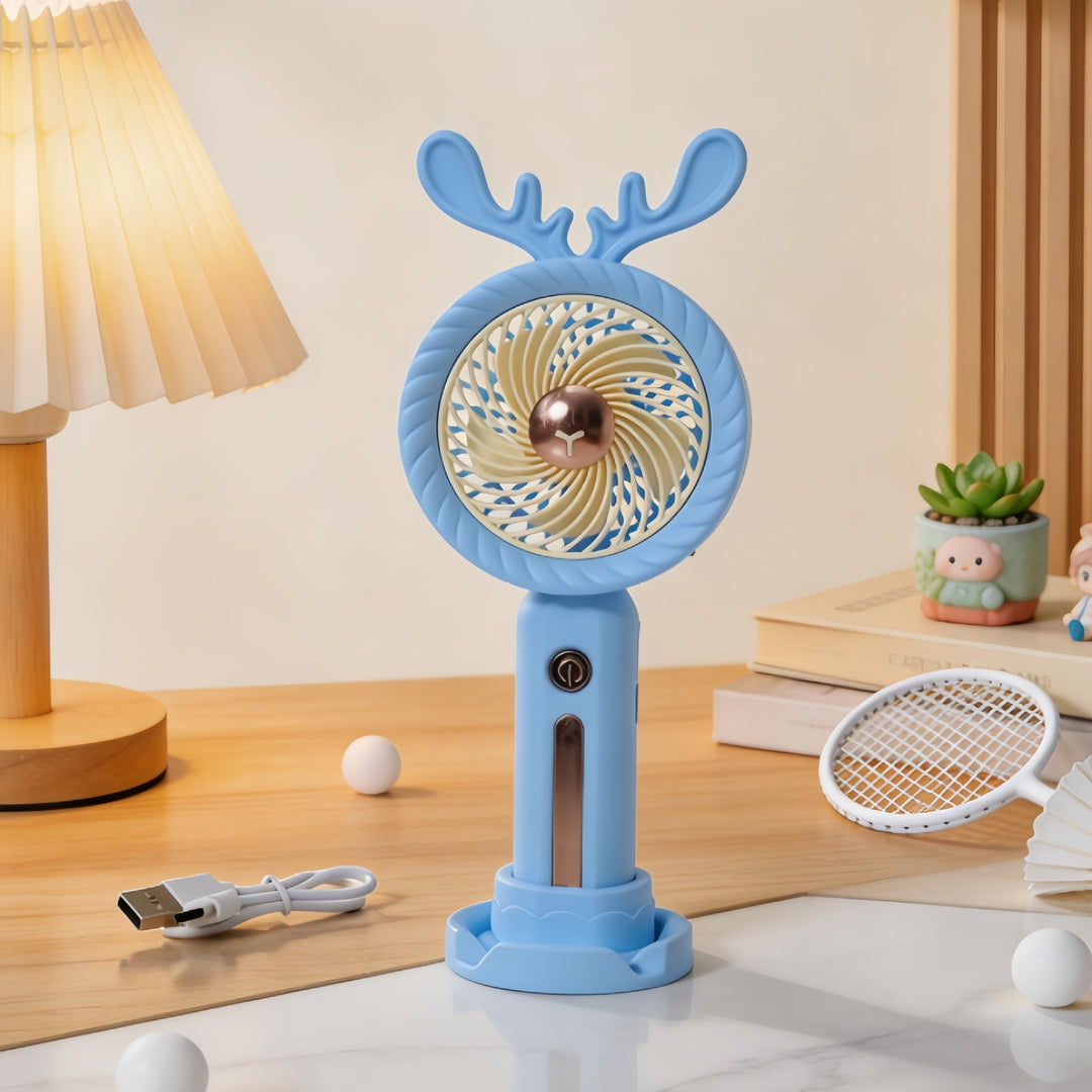 Damen Tragbarer Handventilator mit innovativer Windtechnik und USB-Ladefunktion Karnz