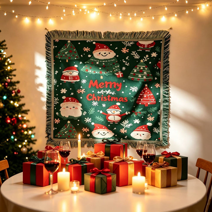 Festliche Weihnachtswurfdecke