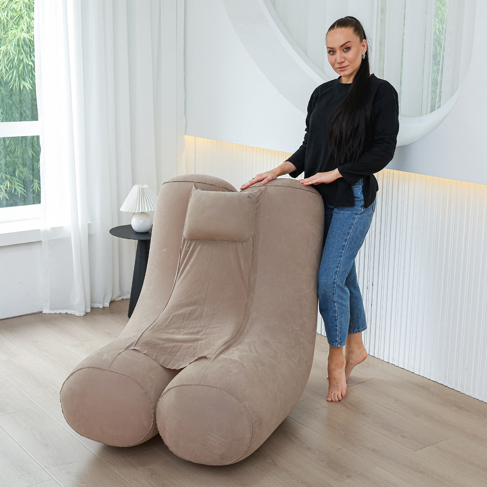 Damen Ergonomische Aufblasbare Relaxliege mit Kopfstütze Karnz