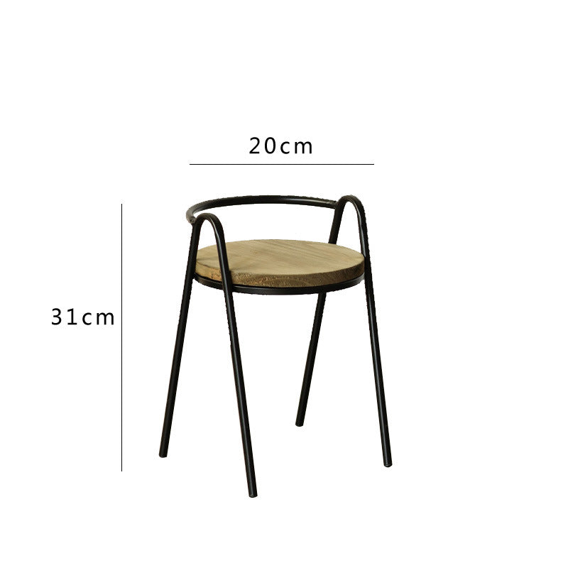 Moderner Hocker mit Holzsitz Karnz