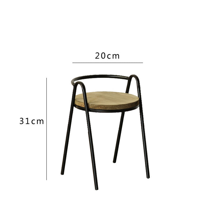 Moderner Hocker mit Holzsitz Karnz