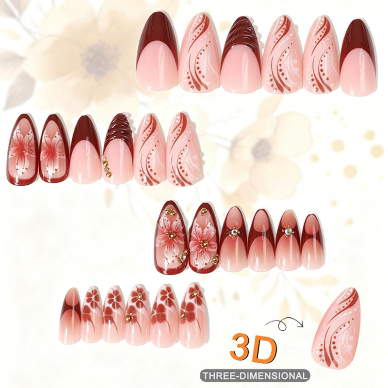 Premium Floral Design Press-On-Nagelspitzen Set Karnz