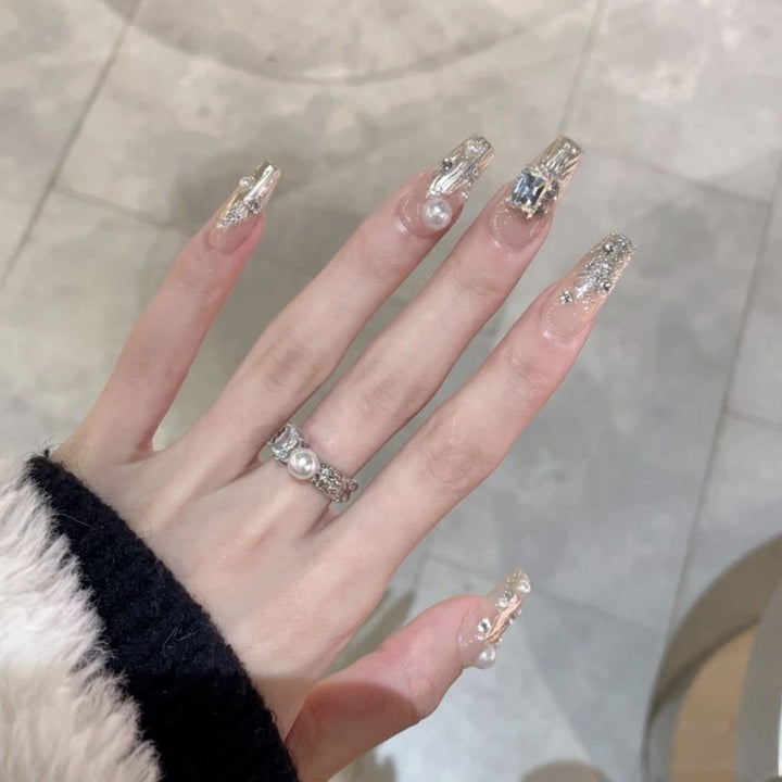 Glamourös Dekorative Druck-Nagelkunst Set Karnz