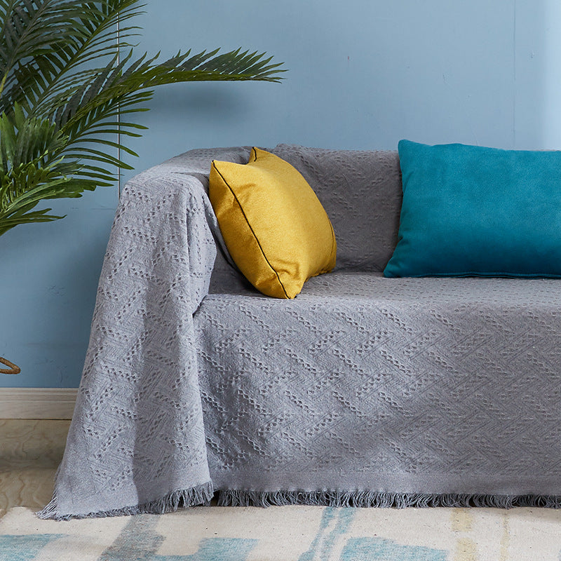 Strukturierte Sofa-Wurfdecke