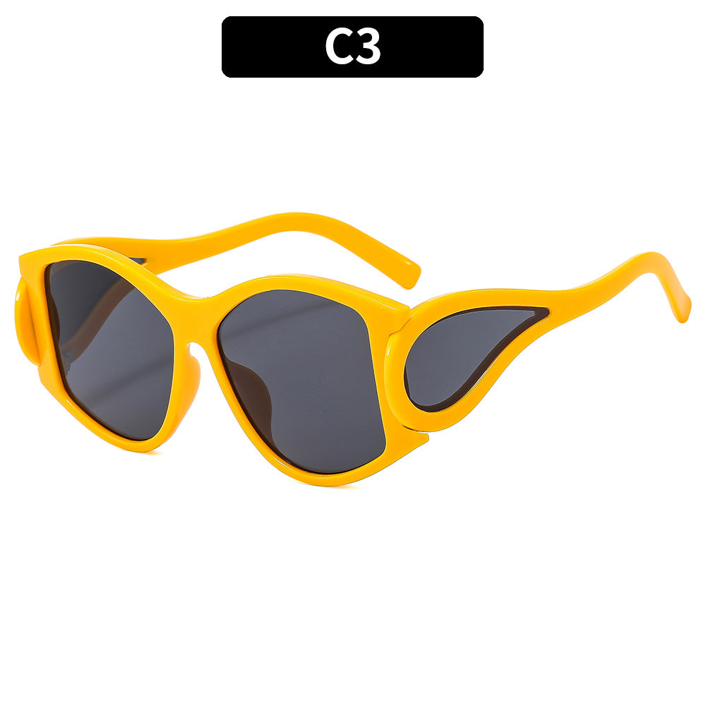 Fashion-Forward Geometric Shield Sonnenbrille