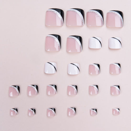 Künstlerische Geometrische Pediküre Nagelkunst